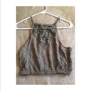 Charlotte ruse Olive Green crop tank top